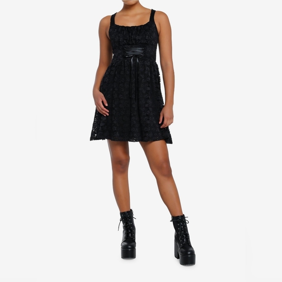 Cosmic Aura Black Lace Sweetheart Dress Small - Picture 2 of 4